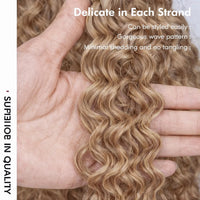 14A Honey Blonde Small Spirals Kinky Curly Feather Crochet Human Hair Knotless Invisible Pre Separated Crochet Hair Extensions