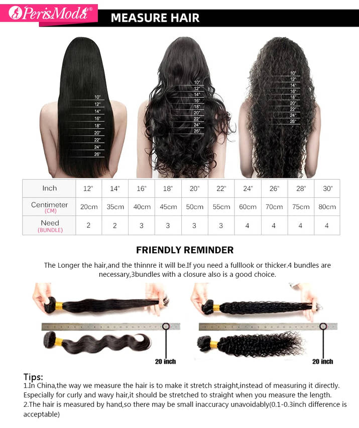 PerisModa 100% Human Hair Body Wave Bundles Human Hair Brazilian Natural Black 3/4 Bundle Deals Virgin Hair Raw Hair Extensions