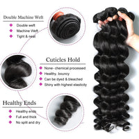30 38 40 Inch Loose Deep Wave Double Weft Human Hair Curly Bundles Extensions Tissage Unprocessed Brazilian Hair 1 2 3 4 Weave