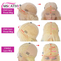 Blue Colored Lace Front Wigs For Women 13x6 Straight Light Blue Brazilian Human Hair Wigs 13x4 HD Transparent Lace Frontal Wig
