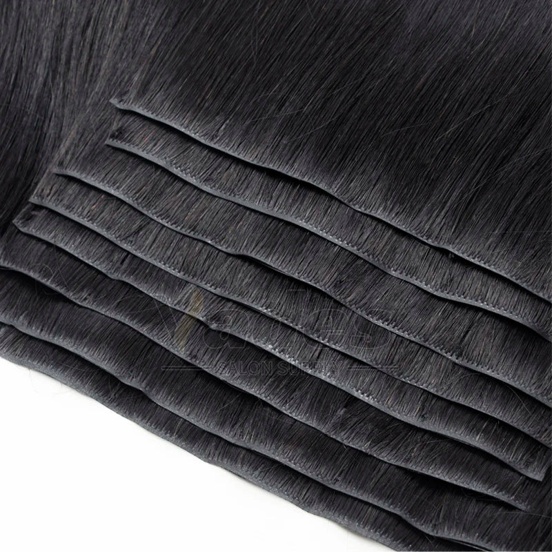 Invisible PU Weft Clip In Extension Human Hair Injected Clip in Hair Weft Machine Remy 12"-24" 7Pcs Silk Straight Clip On Hairs
