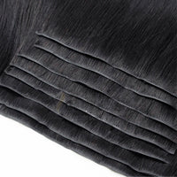 Invisible PU Weft Clip In Extension Human Hair Injected Clip in Hair Weft Machine Remy 12"-24" 7Pcs Silk Straight Clip On Hairs