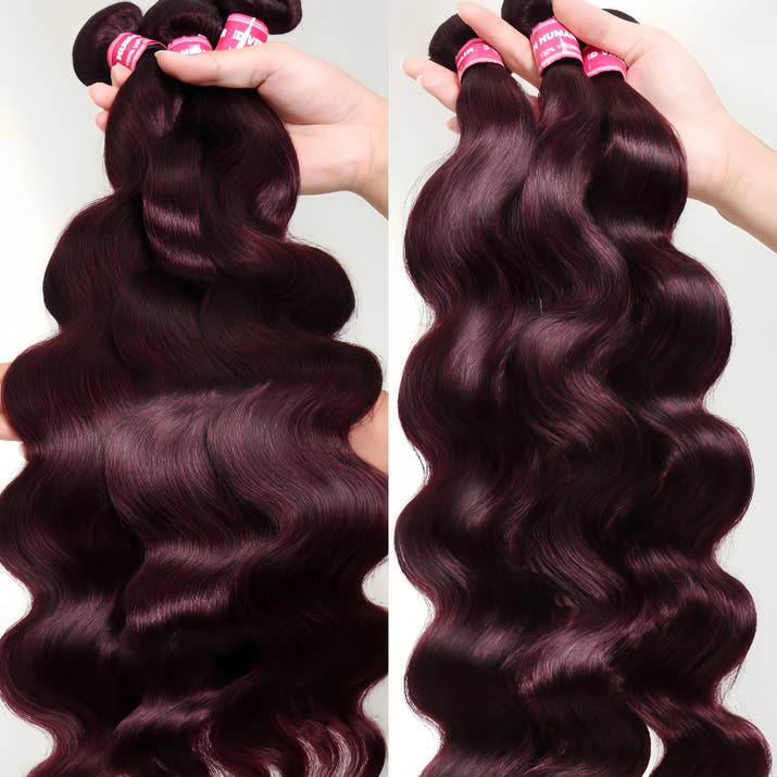 UNice Purple Black Cherry Body Wave Bundles 1 3 4 Pcs/Lot 100% Virgin Human Hair Bundles