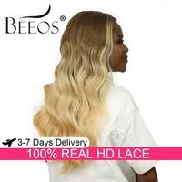 Gluless 5x5 HD Lace Closure Wigs Raw Hair Body Wave Human Hair Wigs Quick Qeave Wig Wear & Go Colored Deep Part  100% Human Hair
