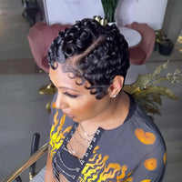 Body Wave 13x4 HD Lace Front Human Hair Wig Pixie Cut Glueless Wigs For Women 100% Human Hair Wigs Pre Plucked Lace Wig