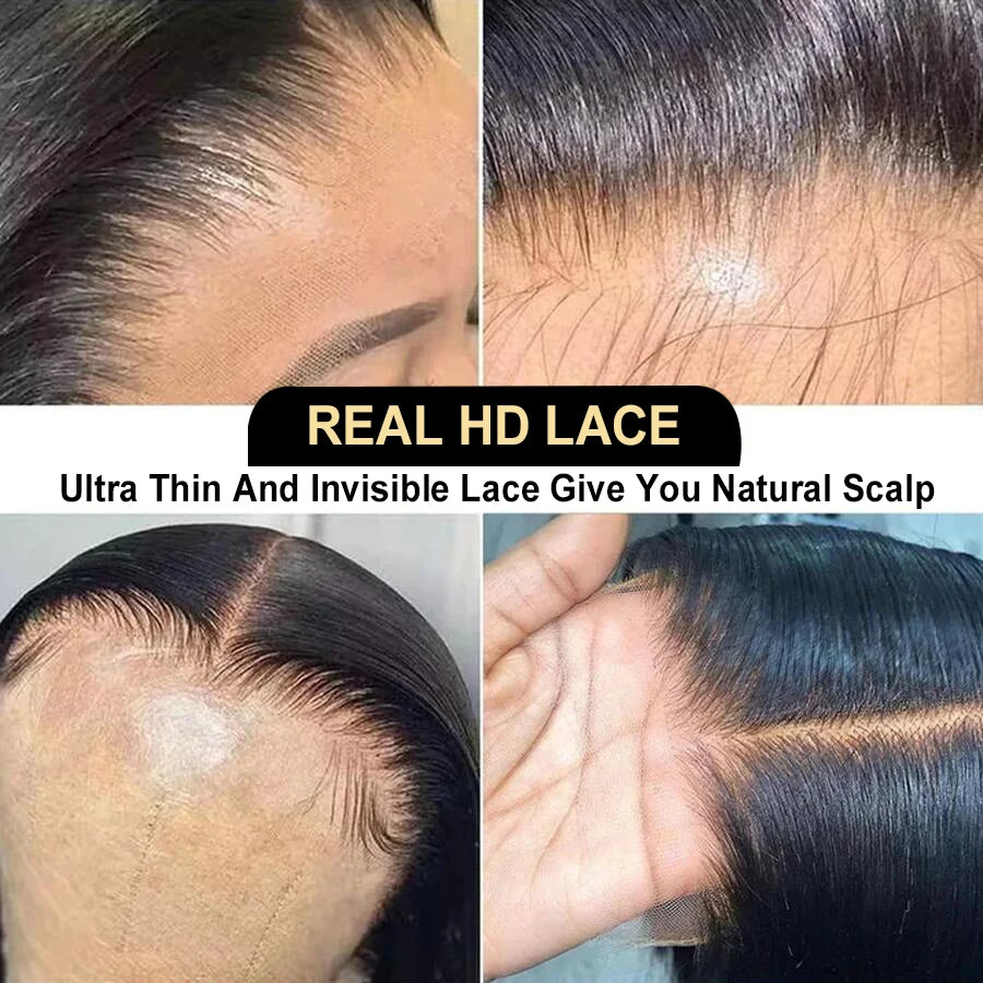 250% Glueless 2x6 HD Lace Closure Wigs Body Wave Preplucked Wear Go HD Transparent Lace Frontal Human Hair Wigs For Women