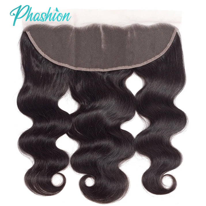 Phashion Ear to Ear 13X4 Lace Frontal Straight 4x4 5X5 Closure Only Body Wave Pre Plucked Swiss Transparent 100% Remy Human Hair