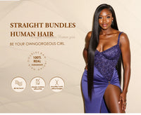36 40 Inch Straight Human Hair Bundles 100% Human Hair Raw Virgin Unprocessed Hair Extensions Weave 3 4 Bundle Deals For Women