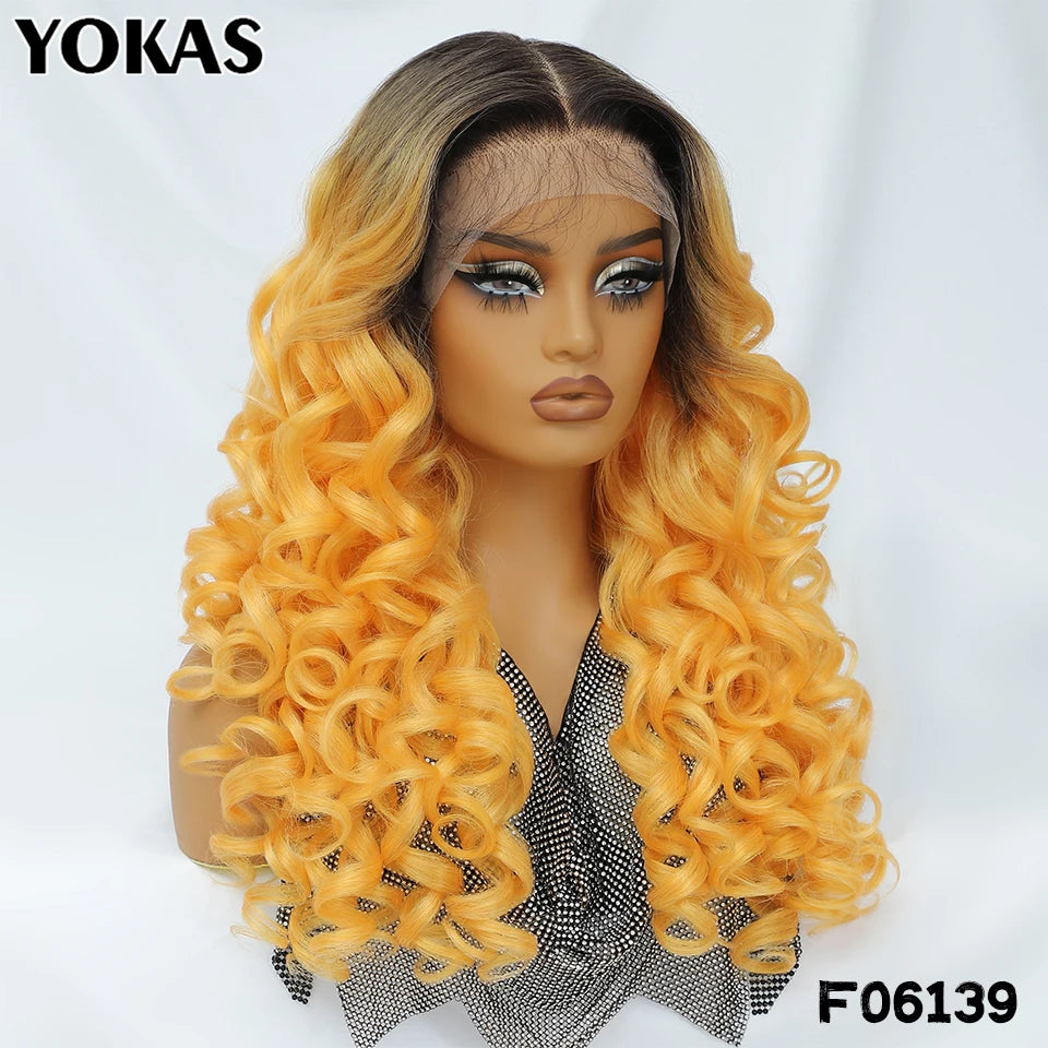 Colorful Curly Lace Front Wig