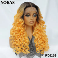 Colorful Curly Lace Front Wig