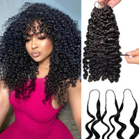 Millionaire Queen Feather Hair Weft 15A Burmese Curly 100% Real Human Hair Weave Knotless Crochet Pre-Separated Hair Extensions