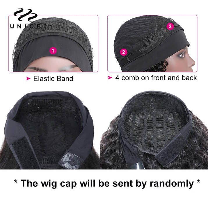 UNice Curly Headband Wigs 100% Human Hair Glueless Wig Beginner Friendly