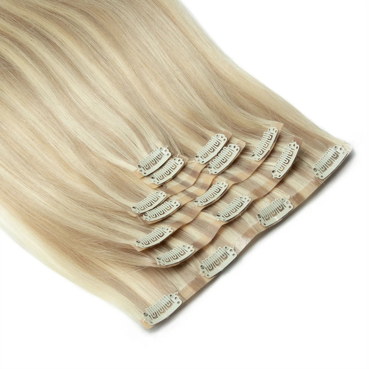 Invisible PU Weft Clip In Extension Human Hair Injected Clip in Hair Weft Machine Remy 12"-24" 7Pcs Silk Straight Clip On Hairs