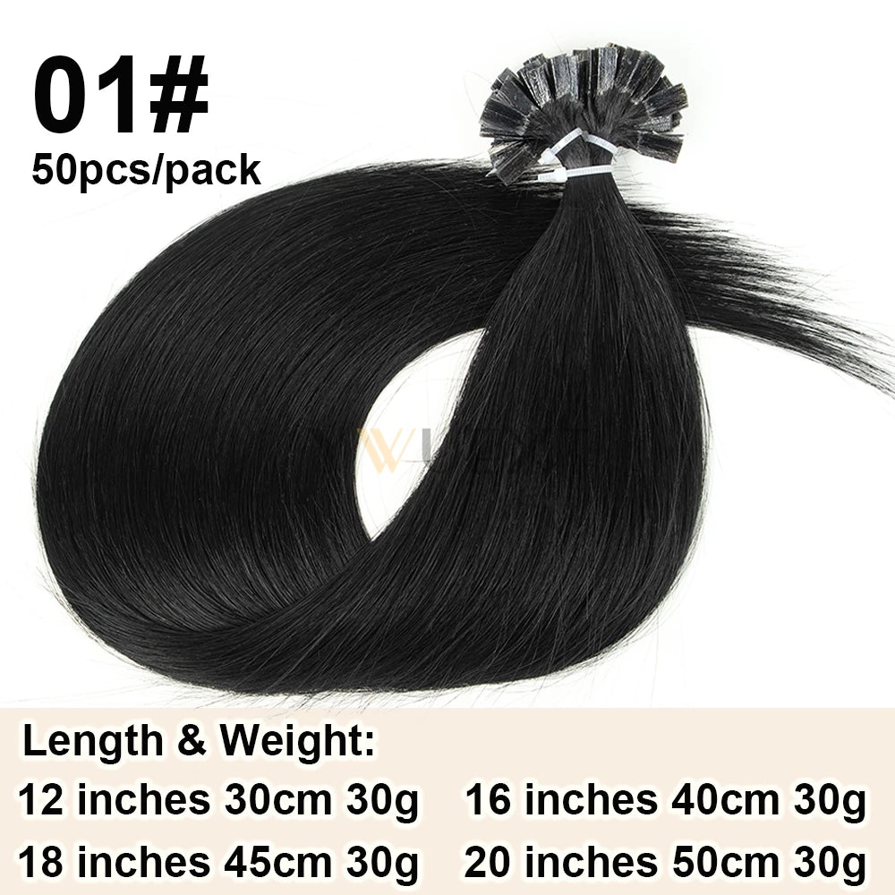 K Tip Hair Extensions Keratin Human Hair Hot Fusion Hair Extension European Hair Keratin Glue Machine Remy 12-20 inches