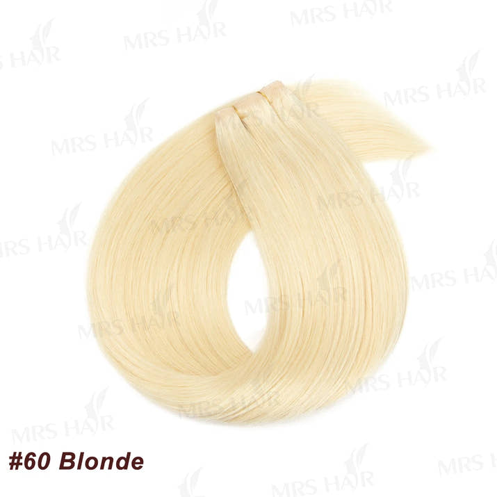 Invisible Long Tape PU Weft Human Hair Bundles Real Natural Hair Seamless & No-Glue Injected Tape In Hair Extensions Thick Ends