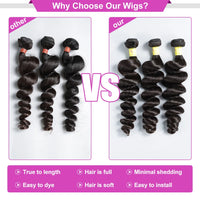 30 38 40 Inch Loose Deep Wave Double Weft Human Hair Curly Bundles Extensions Tissage Unprocessed Brazilian Hair 1 2 3 4 Weave