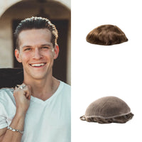 Full Lace Toupee For Men Human Hair Systems Unit Men's Lace Base Wig Breathable Male Capillary Prothesis Man Wigs