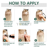 K Tip Hair Extensions Keratin Human Hair Hot Fusion Hair Extension European Hair Keratin Glue Machine Remy 12-20 inches