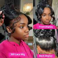 360 Full Lace Front Wig Human Hair Wigs Body Wave 13x6 13x4 HD Lace Front Wig Human Hair Pre Plucked Deep Curly Lace Frontal Wig