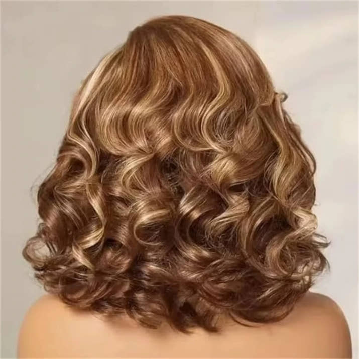 Highlight Body Wave Bob Wig Human Hair 13X4 Lace Front Human Hair Wigs For Women Honey Blonde HD Transparent Lace Frontal Wig