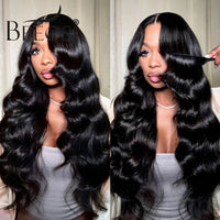 250% Glueless 2x6 HD Lace Closure Wigs Body Wave Preplucked Wear Go HD Transparent Lace Frontal Human Hair Wigs For Women