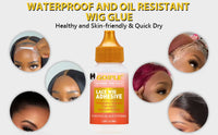 9-Piece Lace Wig Styling Waterproof Wigs Adhesive Strong Hold Glue  Edge Control Gel Synthetic Hair Installation Accessories Kit