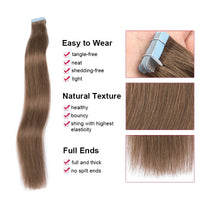 Straight Tape in Hair Extension Human Hair 2g/pc 20pcs Brazilian Remy Human Hair Natural Human Hair Extensions Tape in Extension