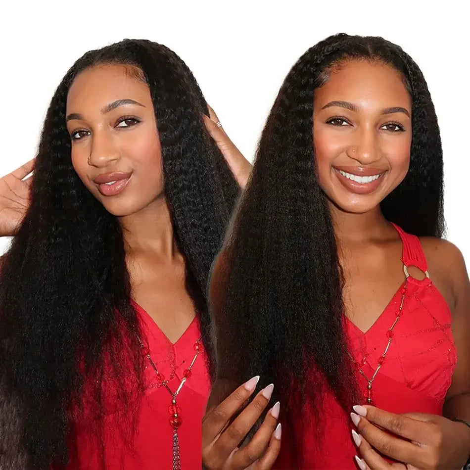 Kinky Straight Crochet Human Hair Pre Looped Feather Real Human Hair Extensions Reusable Invisible Pre-Separated Knotless