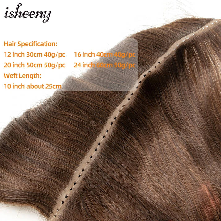 Invisible Hole Weft Human Hair Extensions 16