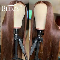 Gluless 9x6 HD Lace Closure Wigs Dark Brown Ultra Fitted Silky Straight Glueless Wigs Human Hair Pre Plucked Brazilian Hair