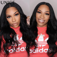 The Flip & Go™ Body Wave V-Part Drawstring Wig – 180% Density