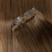 Invisible PU Clip In Hair Extension Human Hair Injected PU Tape Weft Clip in Extension 7Pcs/set 12-24inch 100G 120G Clip On Hair