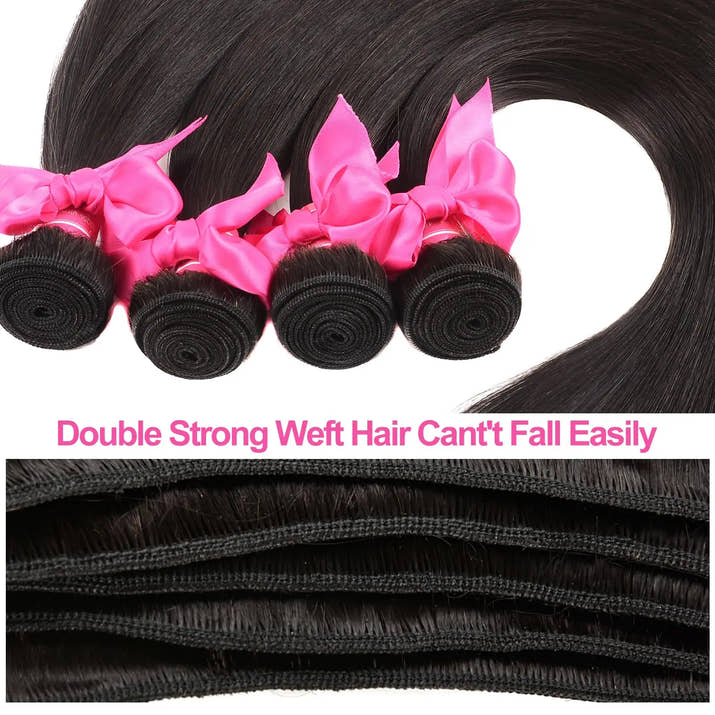 Straight Bundles Human Hair 12A Human Hair 4 Bundles Straight Hair 20 22 24 26 Inch Brazilian Virgin Deal Human Hair Extensions