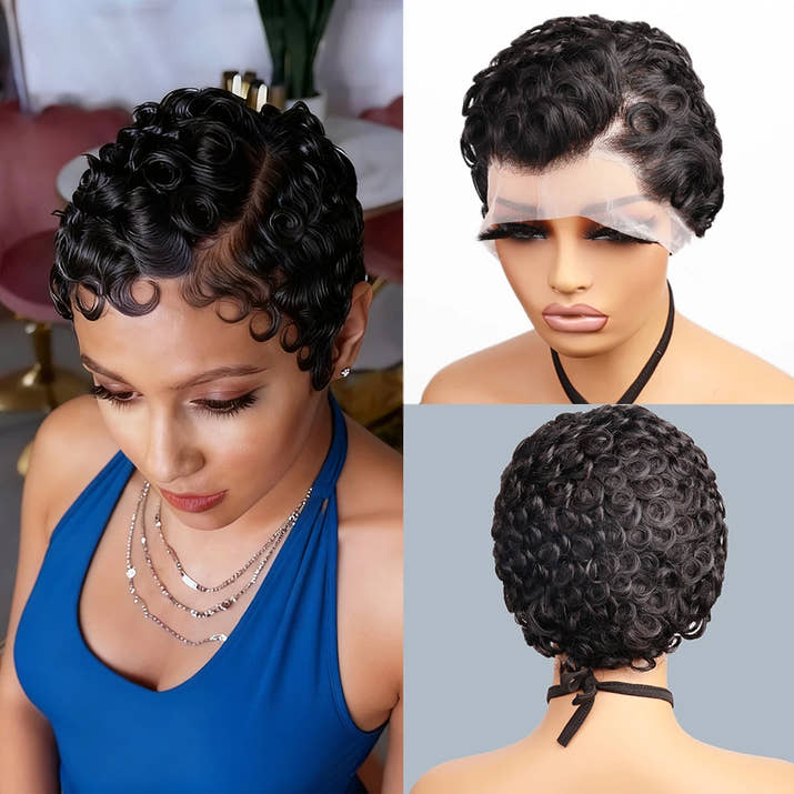 Body Wave 13x4 HD Lace Front Human Hair Wig Pixie Cut Glueless Wigs For Women 100% Human Hair Wigs Pre Plucked Lace Wig