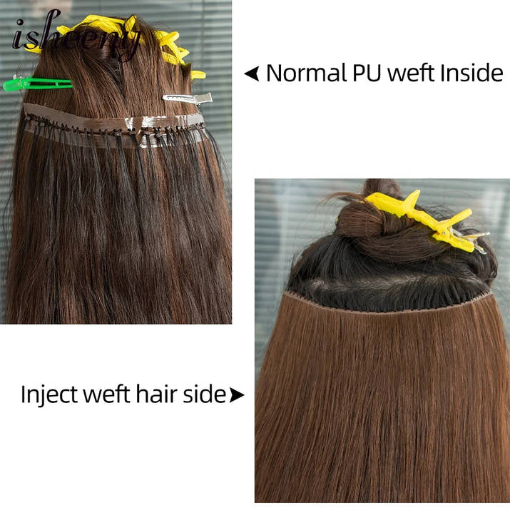 Invisible Hole Weft Human Hair Extensions 16