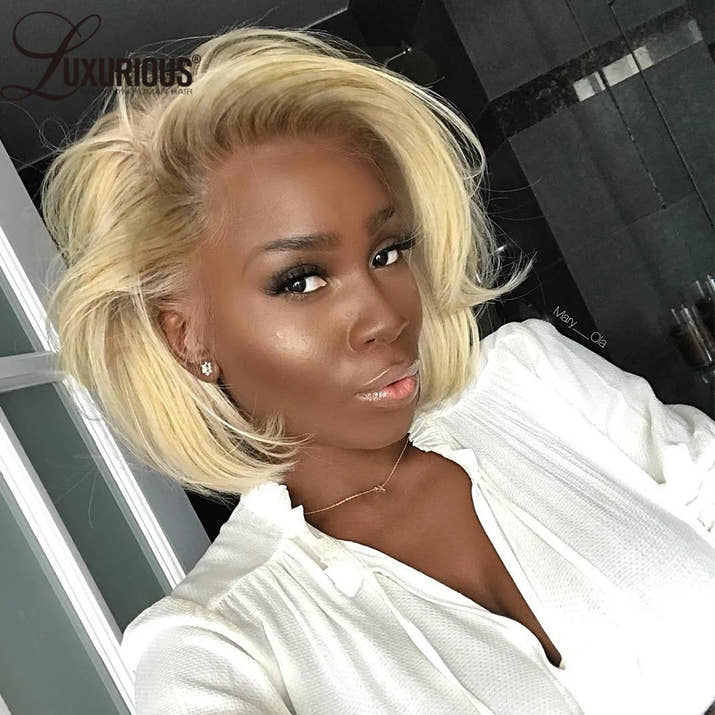 #4/613 Blonde Short Bob Human Hair Wigs For Women 13x6 Lace Wig Human Hair 13x4 Transparent Lace Wig Ombre Honey Blonde Wig 200%