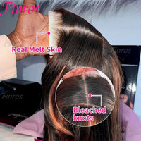 Finros 1b30 Highlight Glueless Human Hair Wigs Ready To Wear Pre Cut Ombre Blonde 13x6 Hd Frontal Body Wave Wigs For Black Women