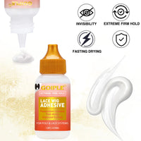 9-Piece Lace Wig Styling Waterproof Wigs Adhesive Strong Hold Glue  Edge Control Gel Synthetic Hair Installation Accessories Kit