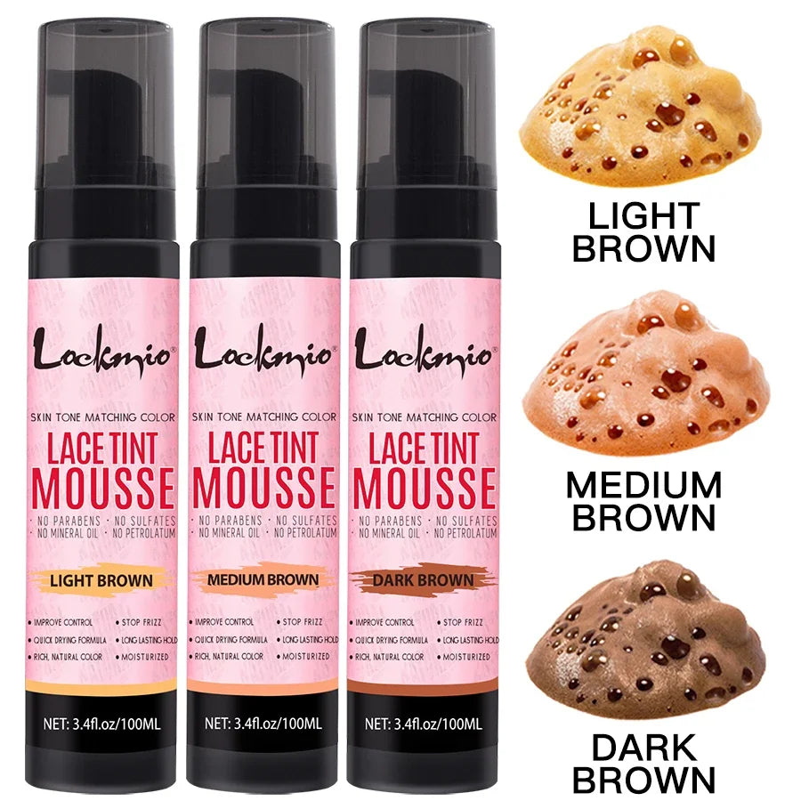 Natural Lace Tint Spray Dyed Foam Mousse for Women 100ML Wigs Mesh Skin-fitting Invisible Colorant Cosplay Wig Dye Mist