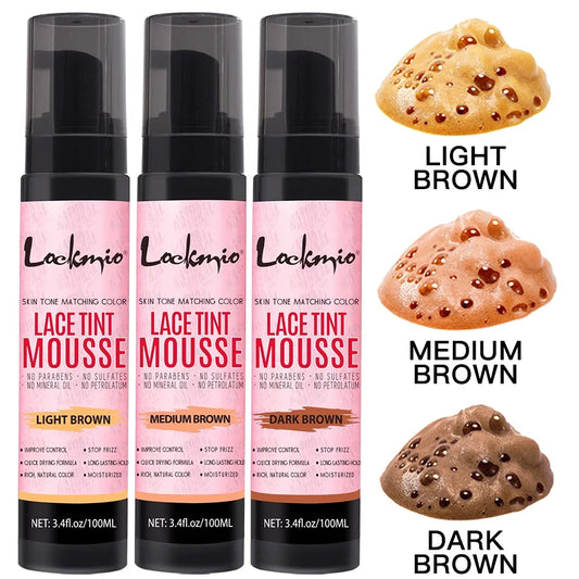Natural Lace Tint Spray Dyed Foam Mousse for Women 100ML Wigs Mesh Skin-fitting Invisible Colorant Cosplay Wig Dye Mist
