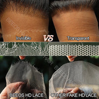 BEEOS Skinlike 13x6 HD Lace Frontal Only Pre Plucked Straight 6x6 5X5 HD Lace Closure Only Brazilian Human Hair 13x4 HD Frontal