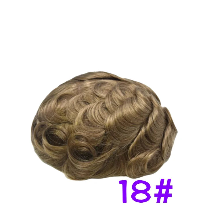 Full Lace Toupee For Men Human Hair Systems Unit Men's Lace Base Wig Breathable Male Capillary Prothesis Man Wigs