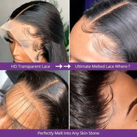 40 42 Inch 13x4 13x6 HD Transparent Bone Straight Lace Front Wigs 250% Brazilian Human Hair Wigs 5x5 Glueless Lace Closure Wigs