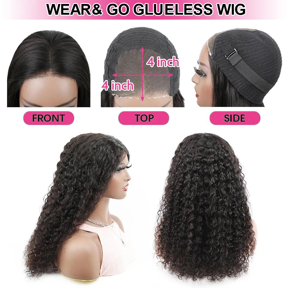 Natural Wave Glueles Wear & Go Wig