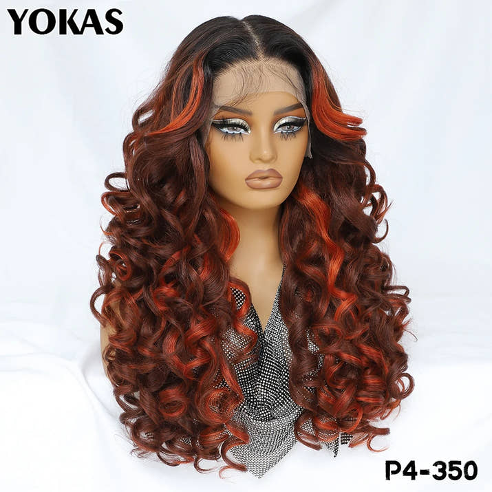 Colorful Curly Lace Front Wig