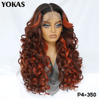 Colorful Curly Lace Front Wig