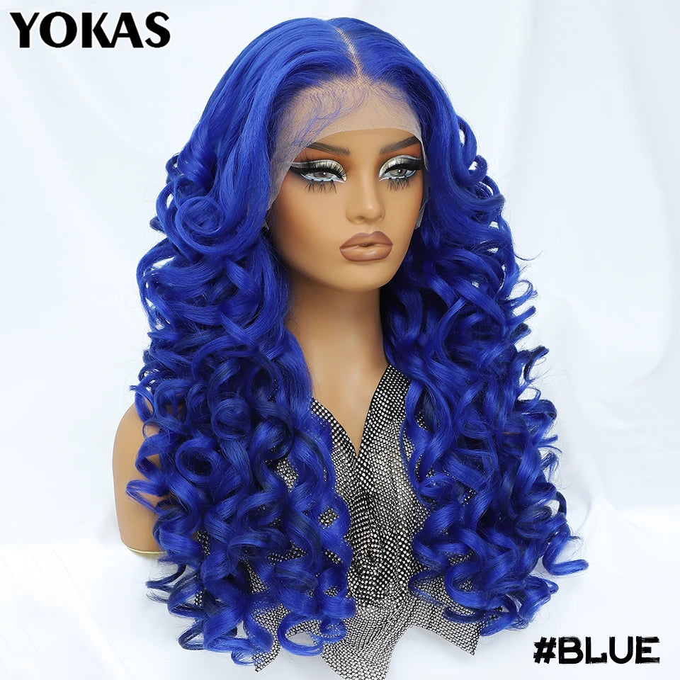 Colorful Curly Lace Front Wig