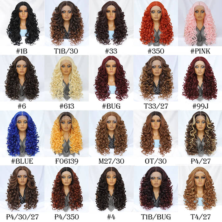 Colorful Curly Lace Front Wig
