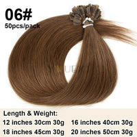 K Tip Hair Extensions Keratin Human Hair Hot Fusion Hair Extension European Hair Keratin Glue Machine Remy 12-20 inches