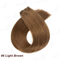 Invisible Long Tape PU Weft Human Hair Bundles Real Natural Hair Seamless & No-Glue Injected Tape In Hair Extensions Thick Ends